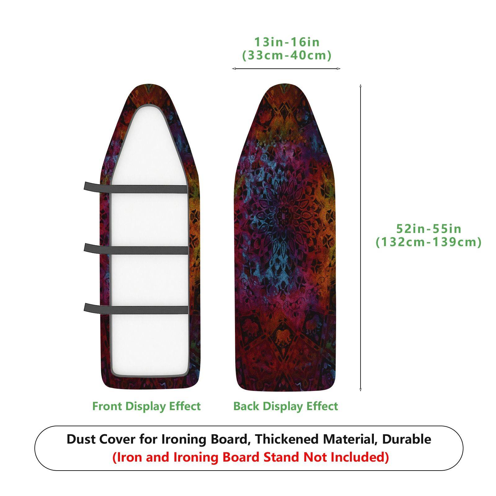 1-Piece Abstract Colorful Pattern Artistic  Ironing Board Cover, Universal Size, Without Board