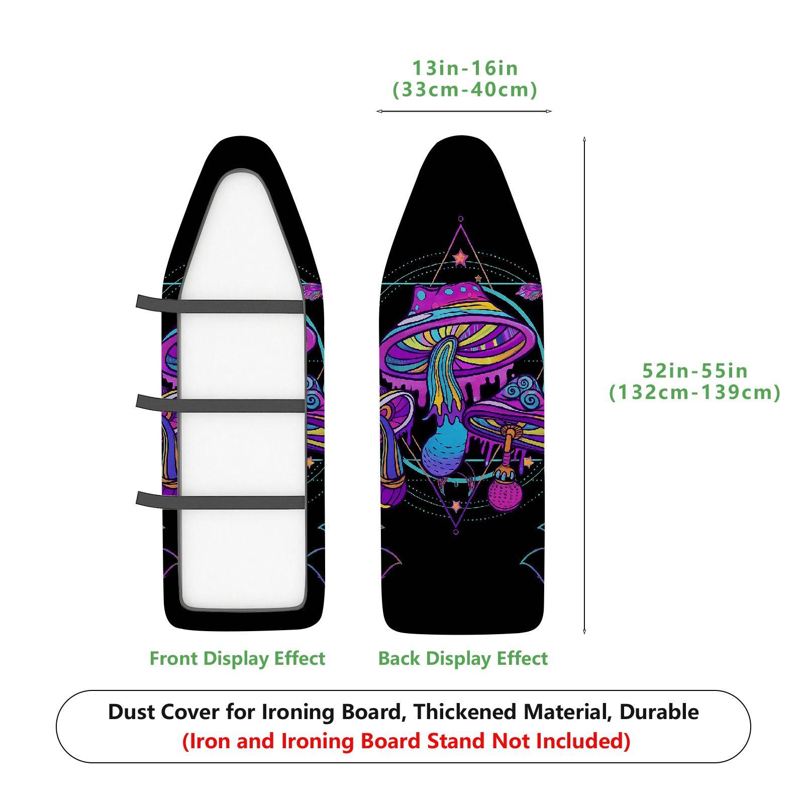 1-Piece Psychedelic Mushroom Abstract Space  Ironing Board Cover, Universal Size, Without Board