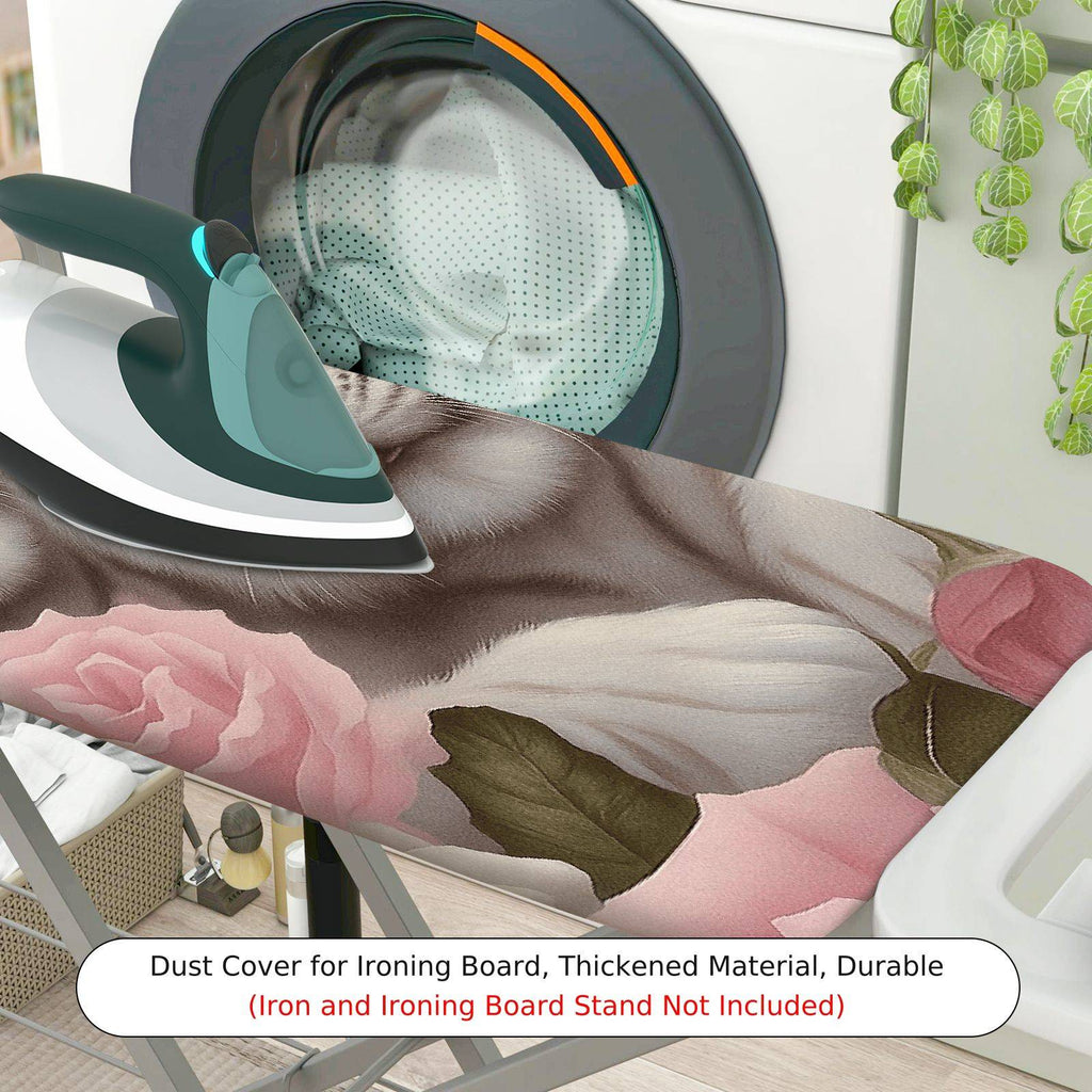 1-Piece Tiger Floral Animal  Ironing Board Cover, Universal Size, Without Board