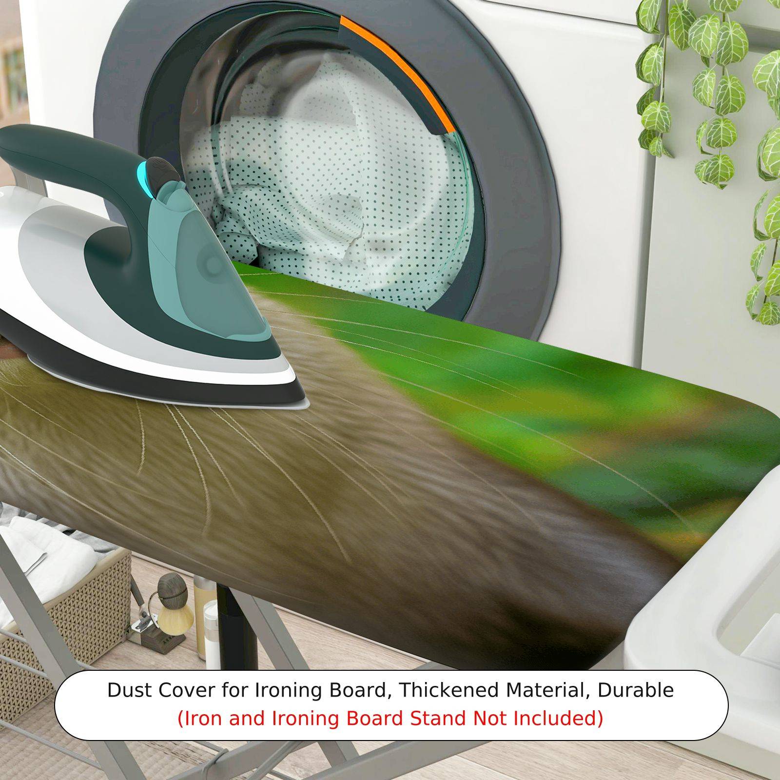1-Piece Animal Nature Green  Ironing Board Cover, Universal Size, Without Board
