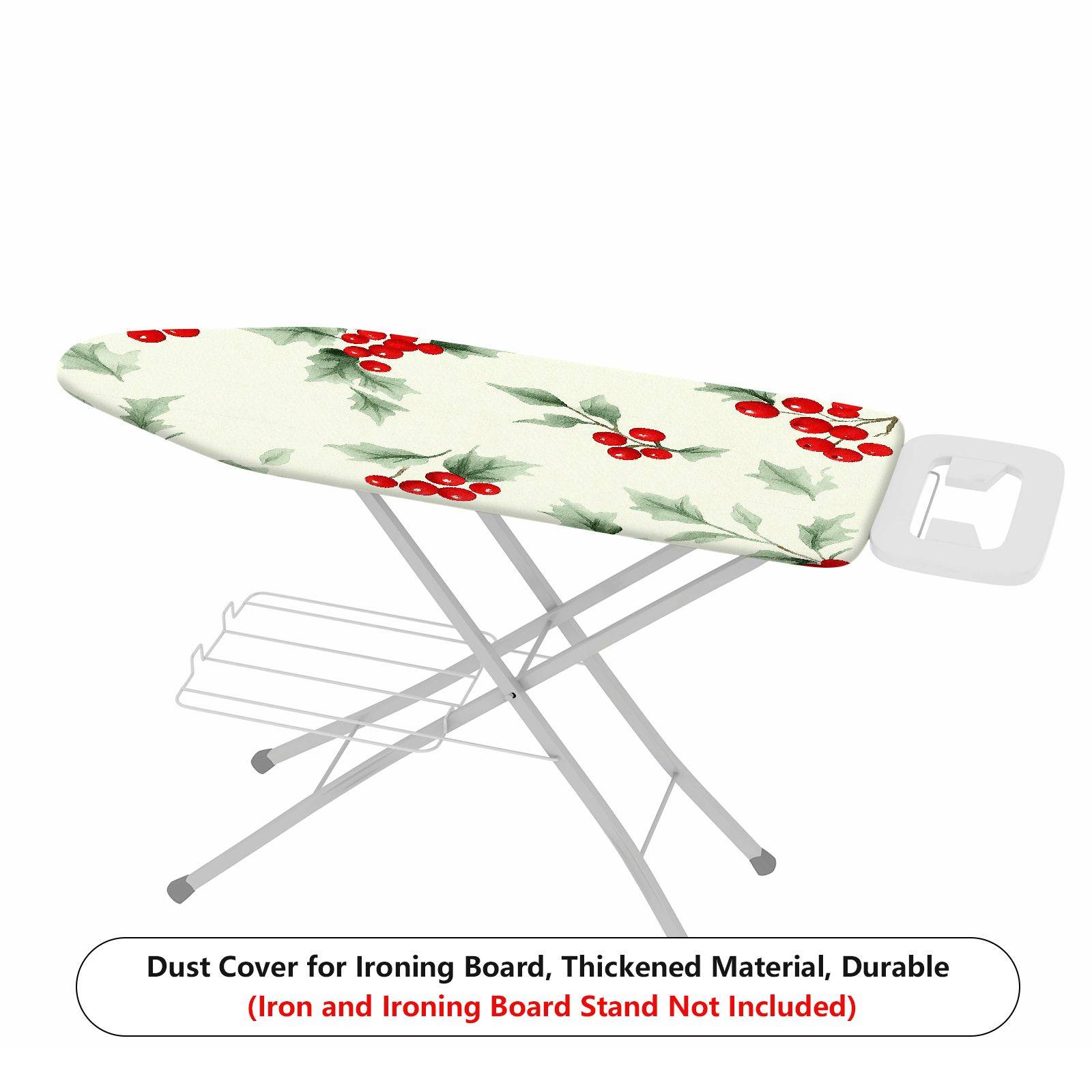 1-Piece Christmas Berry Holly  Ironing Board Cover, Universal Size, Without Board