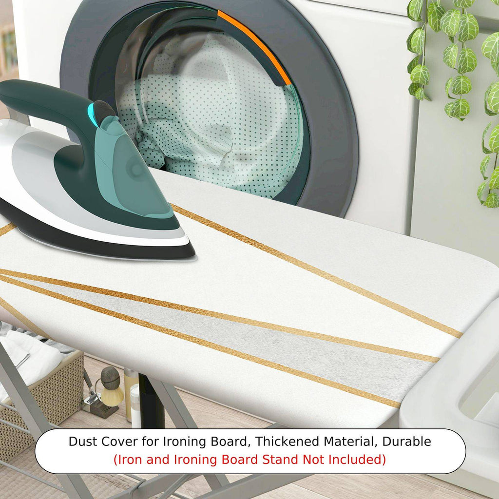 1-Piece geometric pattern white pink gold  Ironing Board Cover, Universal Size, Without Board