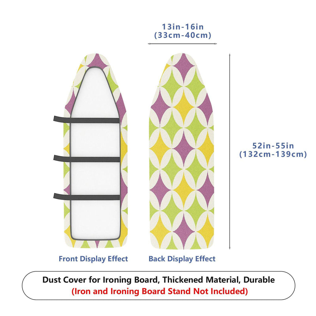 1-Piece Geometric Retro Bright  Ironing Board Cover, Universal Size, Without Board