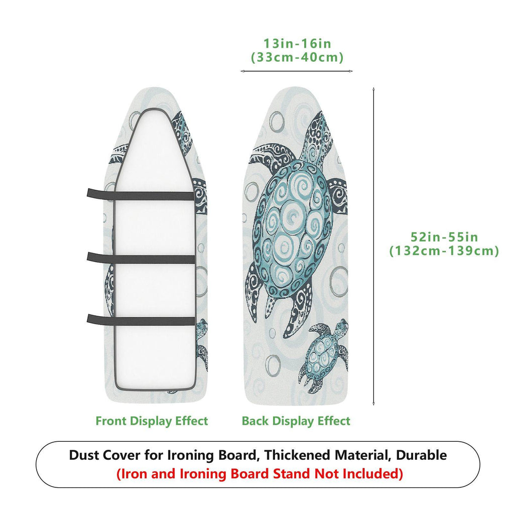 1-Piece Turtle Ocean Blue  Ironing Board Cover, Universal Size, Without Board