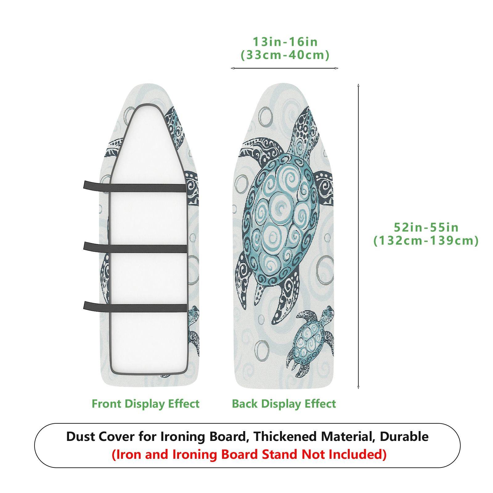 1-Piece Turtle Ocean Blue  Ironing Board Cover, Universal Size, Without Board