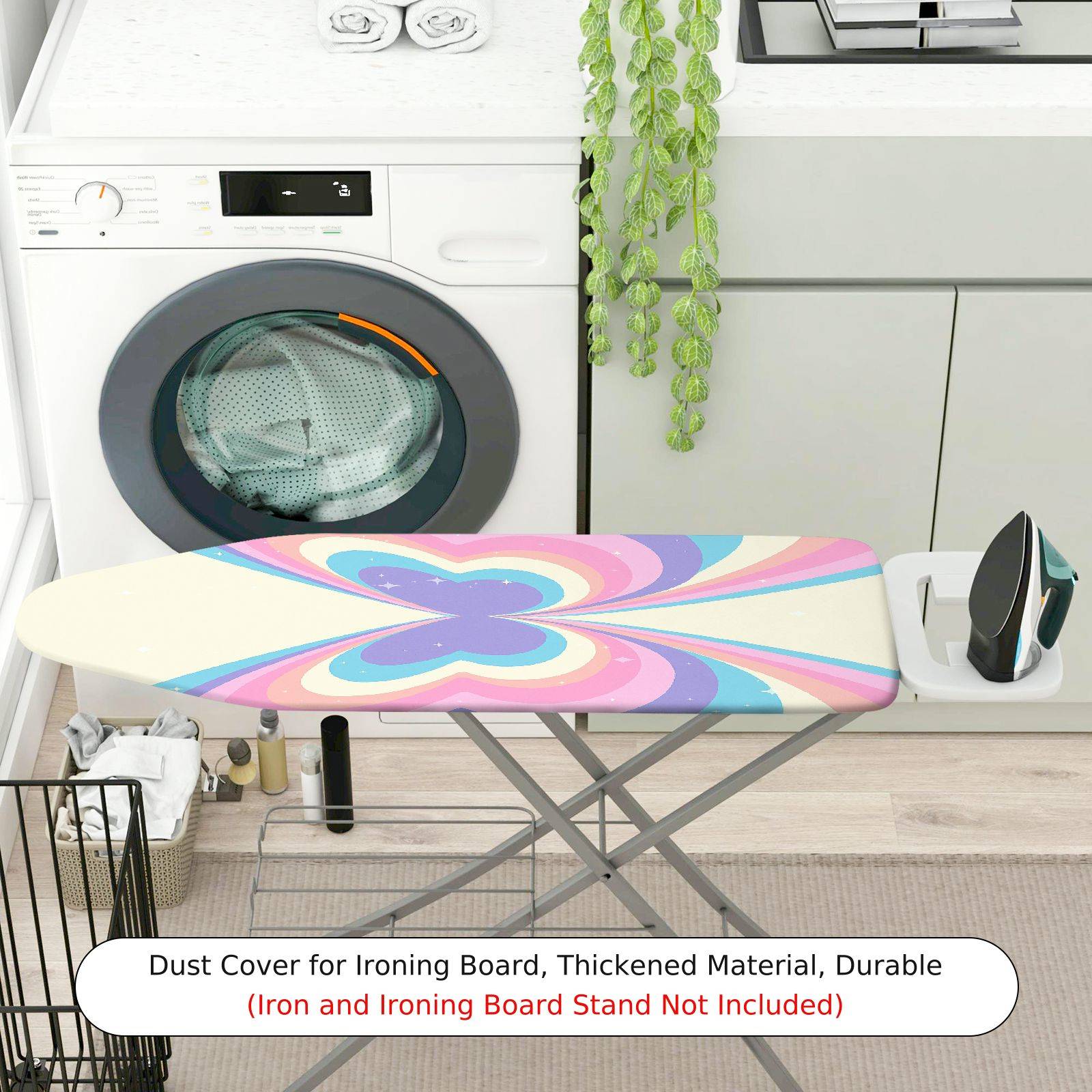 1-Piece Colorful Retro Butterfly  Ironing Board Cover, Universal Size, Without Board