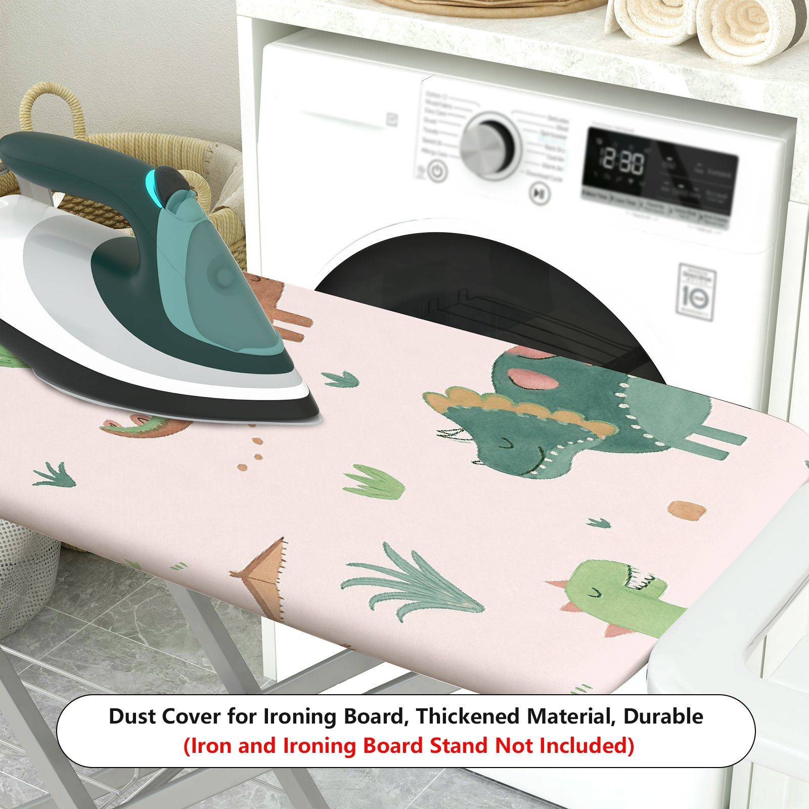 1-Piece Dinosaur Safari Animal  Ironing Board Cover, Universal Size, Without Board