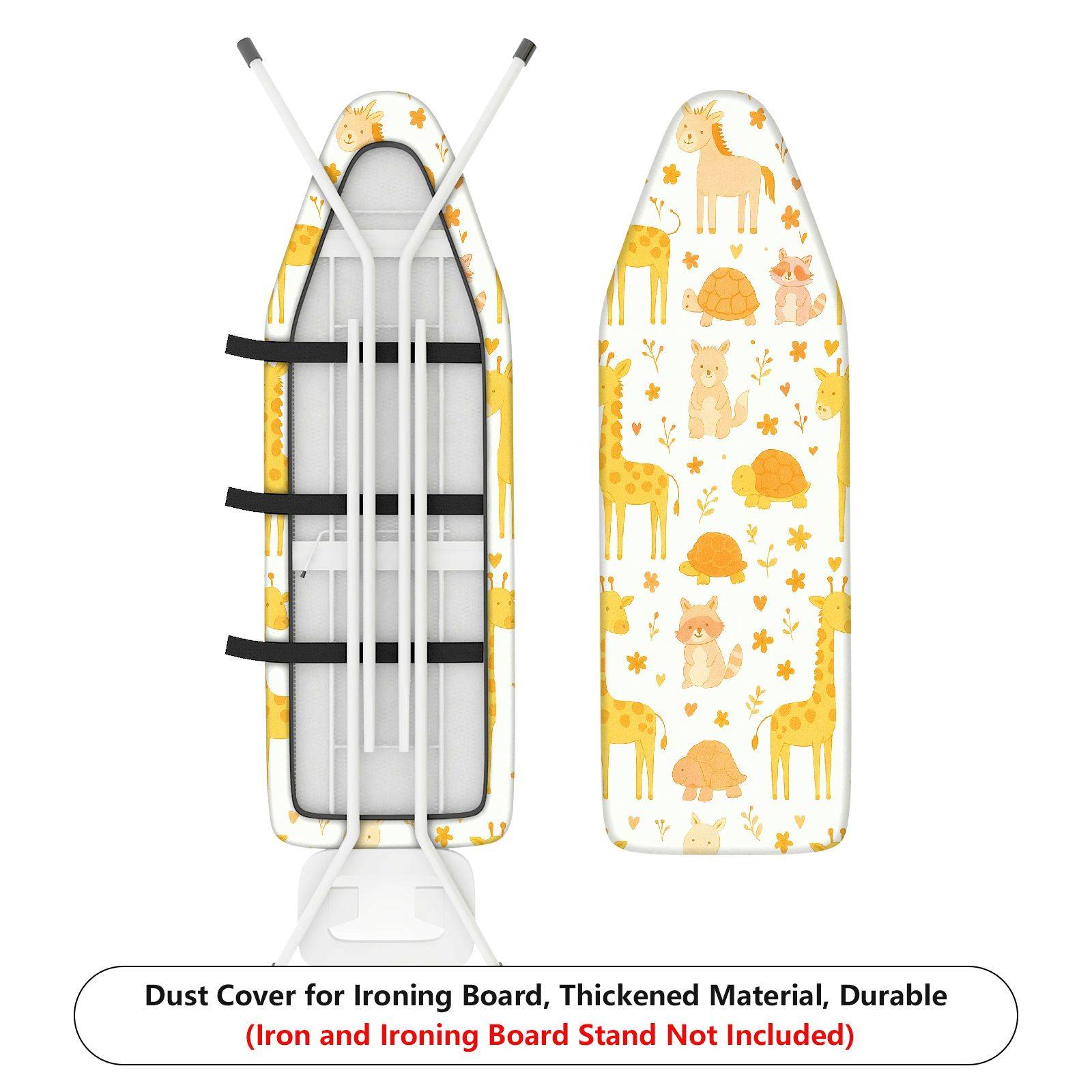 1-Piece Cute Animal Pattern Floral  Ironing Board Cover, Universal Size, Without Board