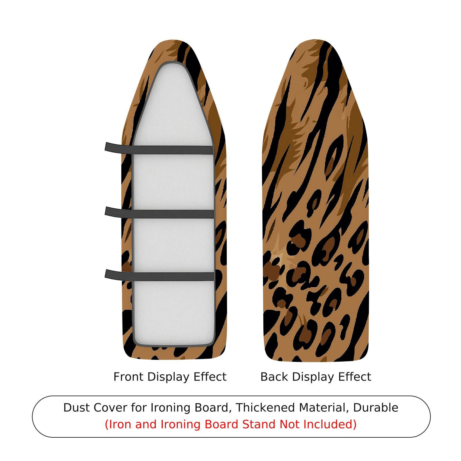 1-Piece Leopard Print Animal Pattern Decorative  Ironing Board Cover, Universal Size, Without Board