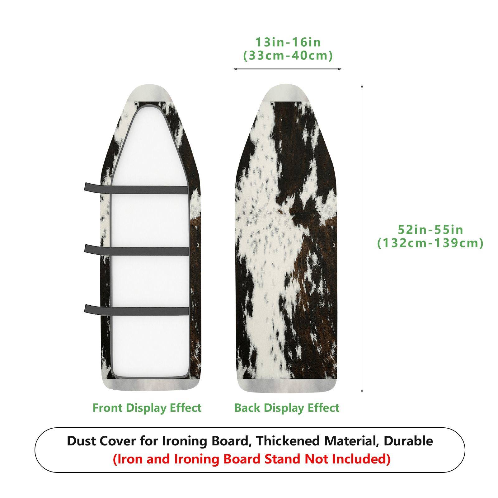 1-Piece Animal Print Faux Fur Black And White  Ironing Board Cover, Universal Size, Without Board