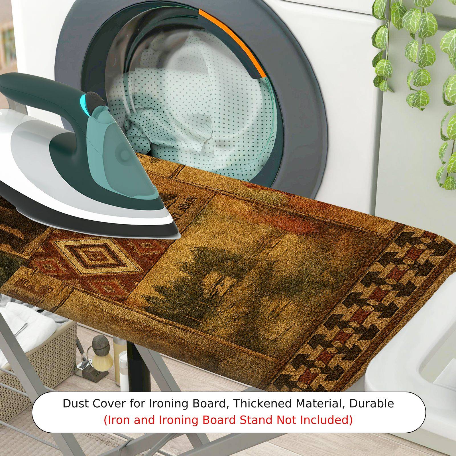 1-Piece Vintage Abstract Ethnic  Ironing Board Cover, Universal Size, Without Board