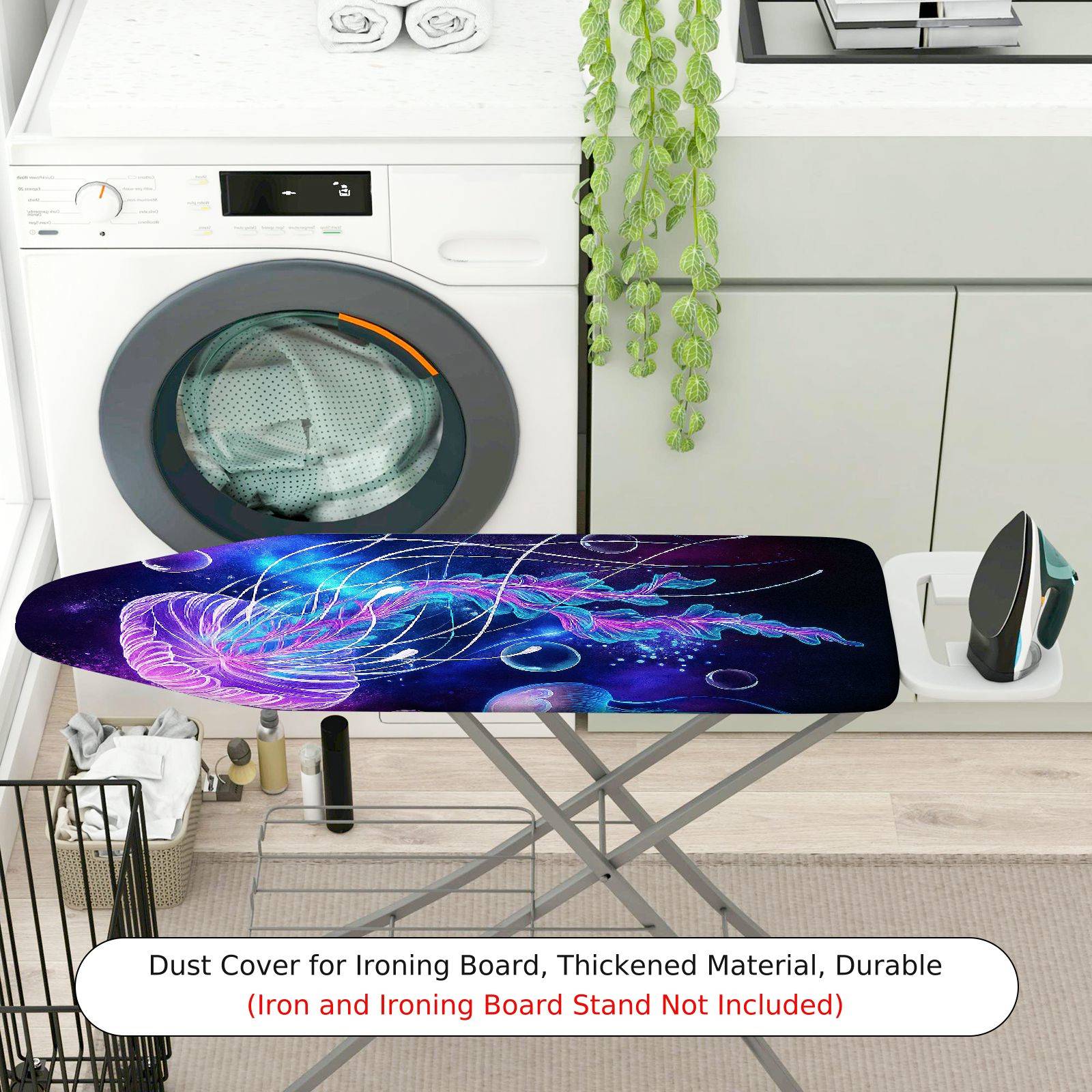 1-Piece Jellyfish Space Ocean  Ironing Board Cover, Universal Size, Without Board