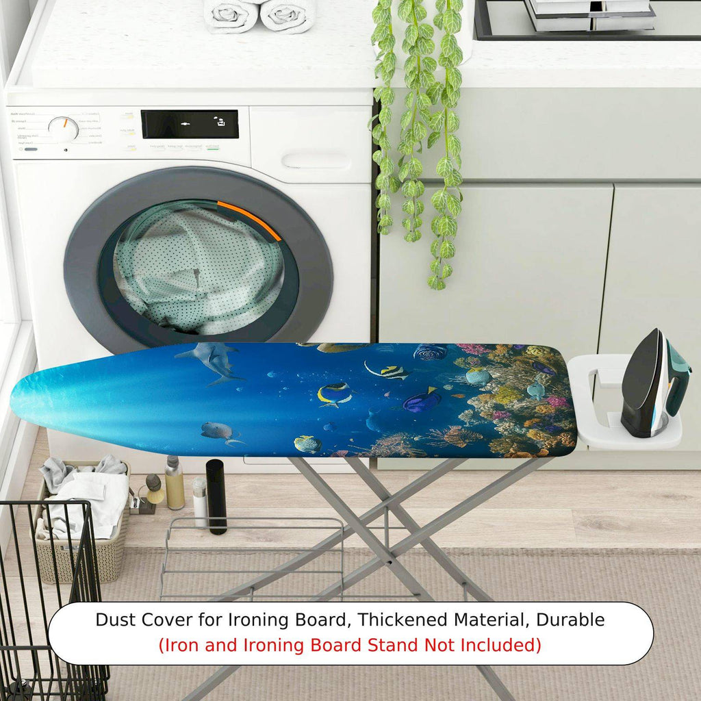 1-Piece Ocean Fish Coral  Ironing Board Cover, Universal Size, Without Board