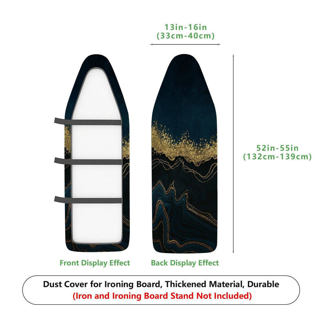1-Piece Marble Gold Abstract Pattern  Ironing Board Cover, Universal Size, Without Board