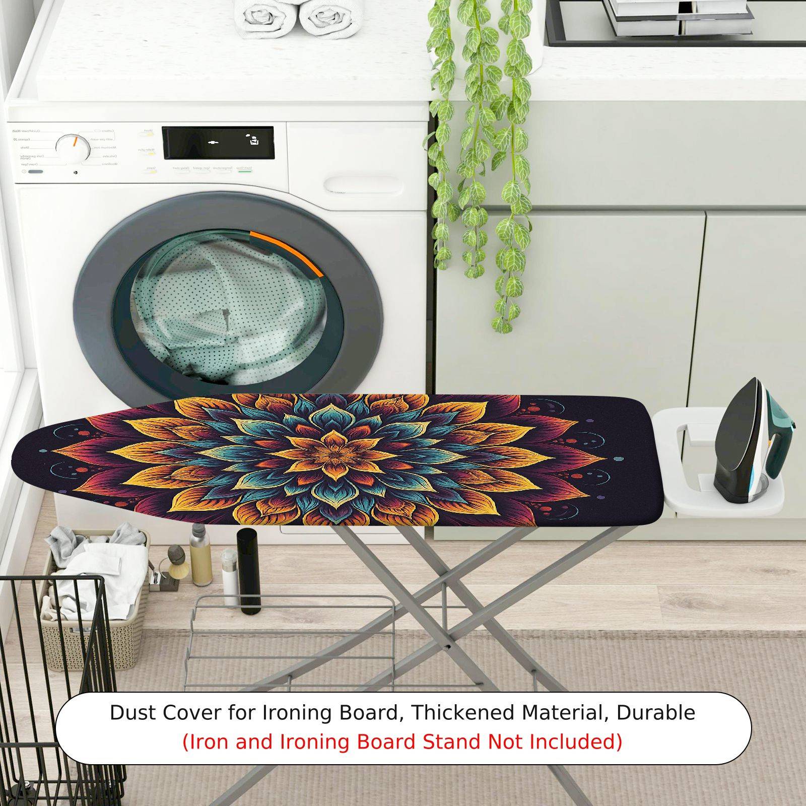 1-Piece Floral Colorful Abstract  Ironing Board Cover, Universal Size, Without Board