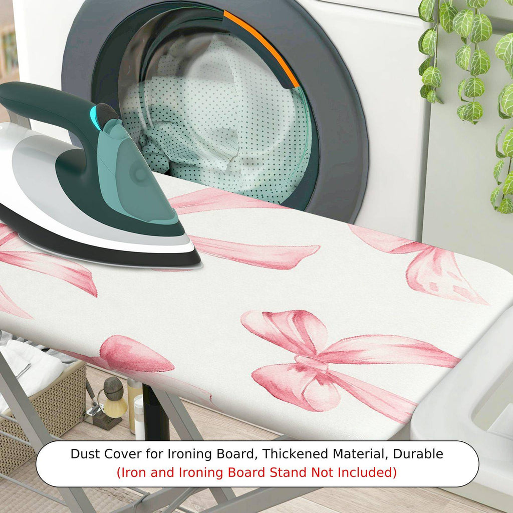 1-Piece Pink Bow Pattern Decorative Stylish  Ironing Board Cover, Universal Size, Without Board