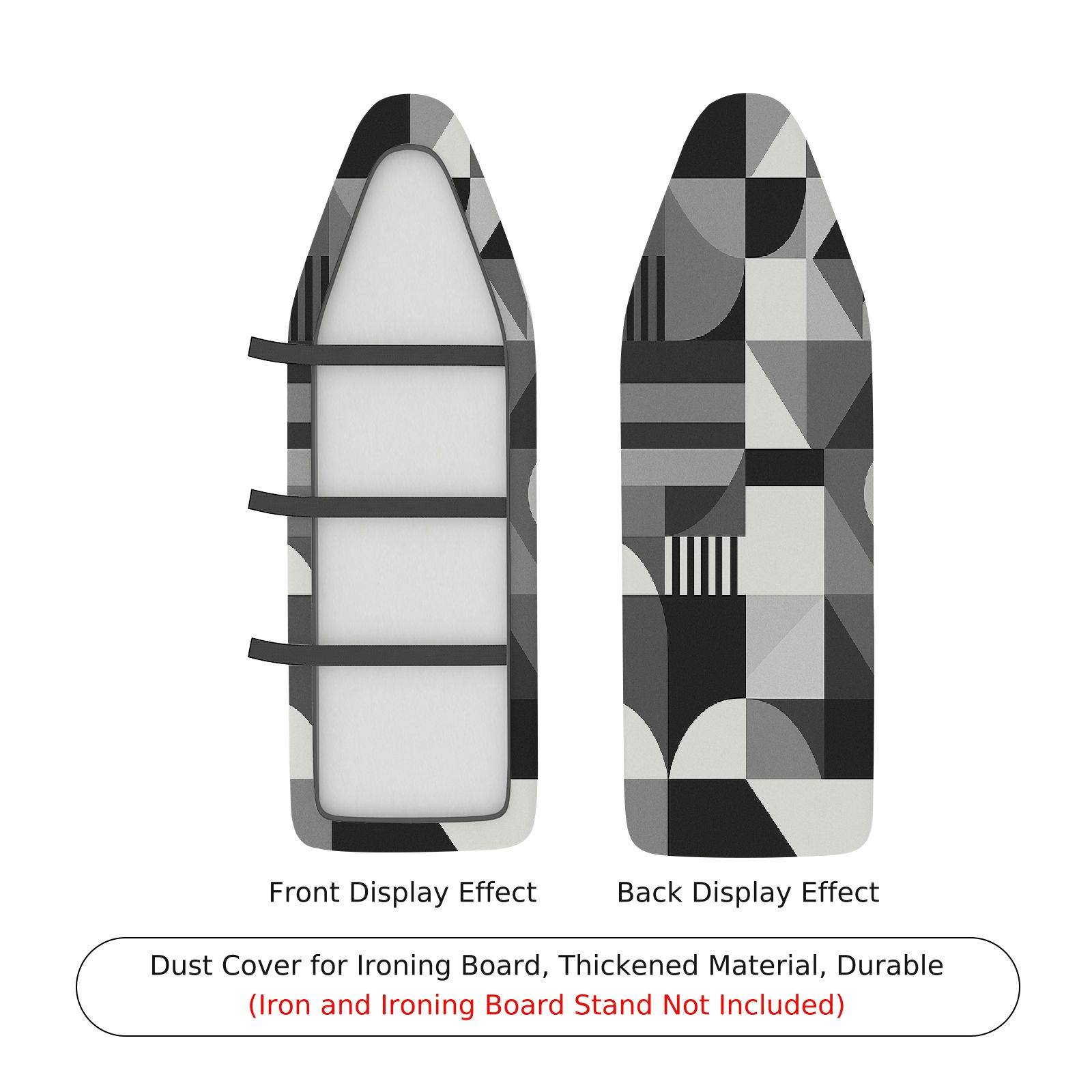 1-Piece Geometric Abstract Monochrome  Ironing Board Cover, Universal Size, Without Board