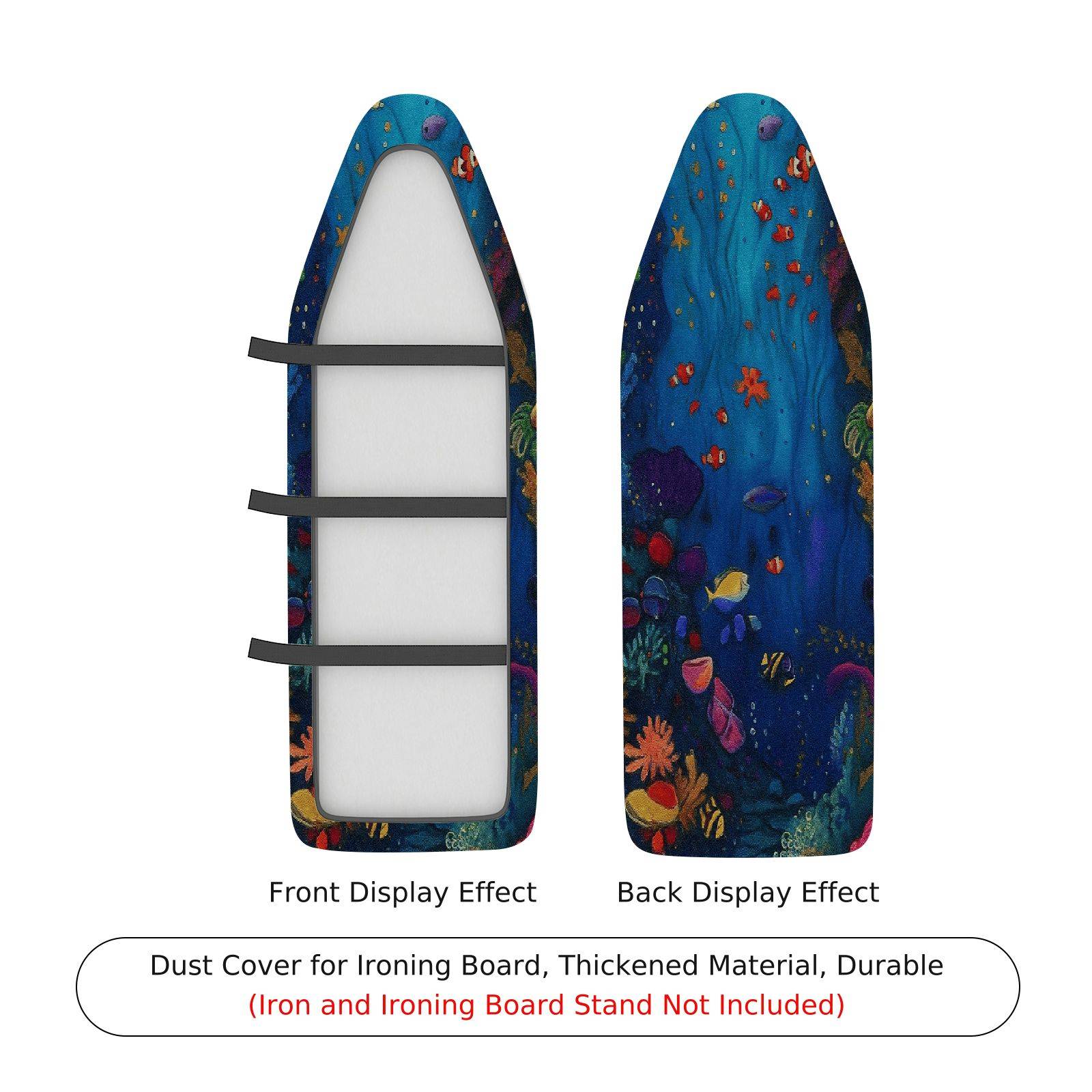 1-Piece ocean underwater colorful  Ironing Board Cover, Universal Size, Without Board