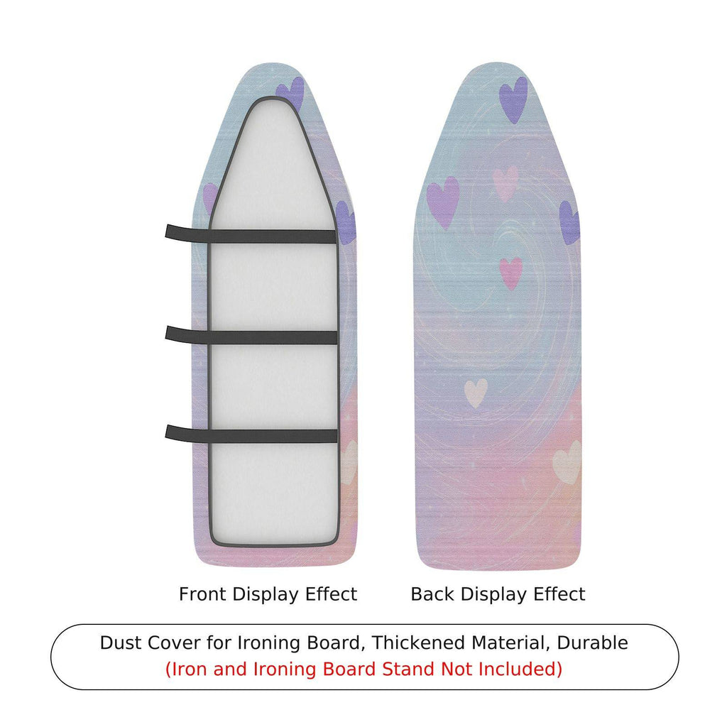 1-Piece Pastel Heart Pattern Pretty Pink  Ironing Board Cover, Universal Size, Without Board