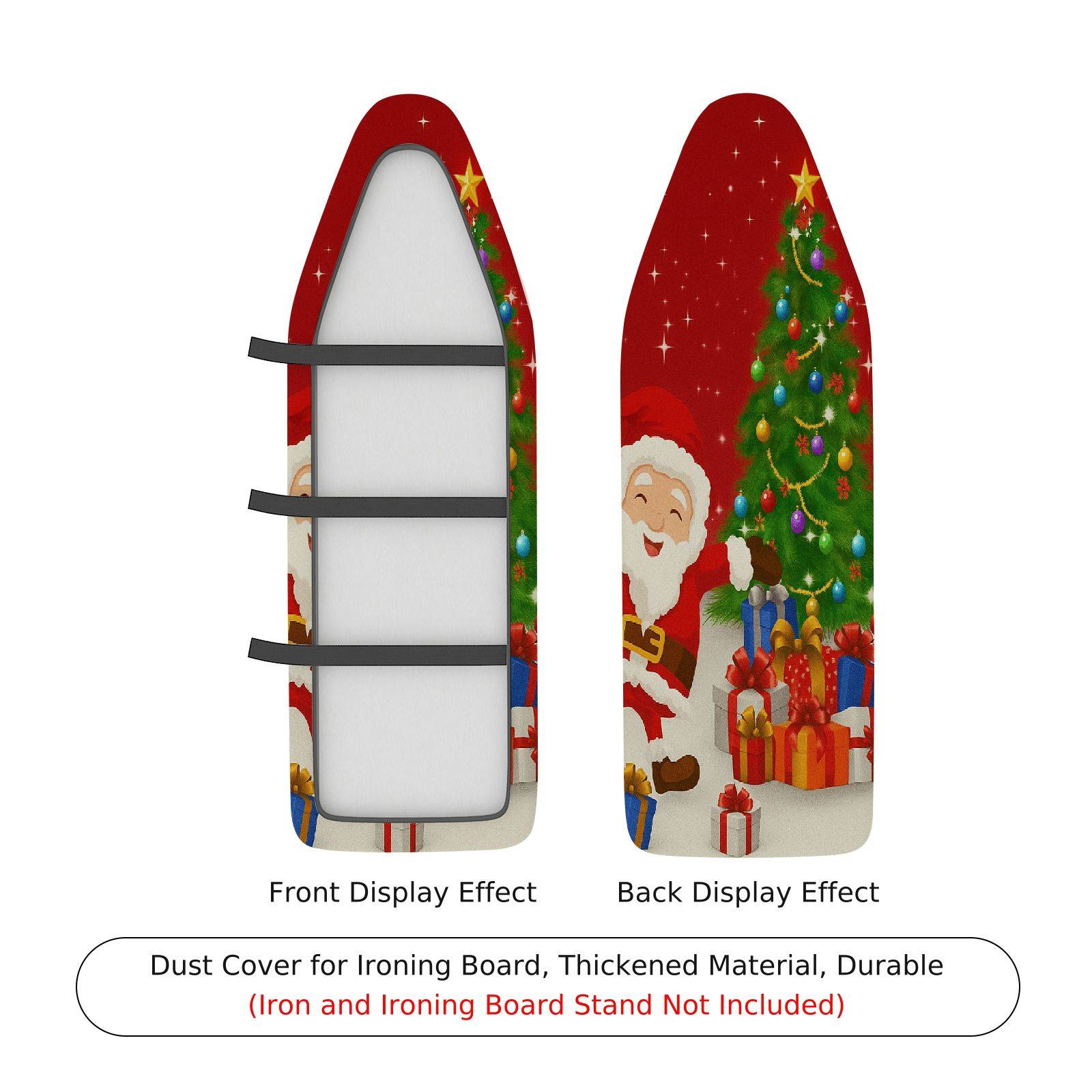 1-Piece Santa Christmas Tree Gifts  Ironing Board Cover, Universal Size, Without Board