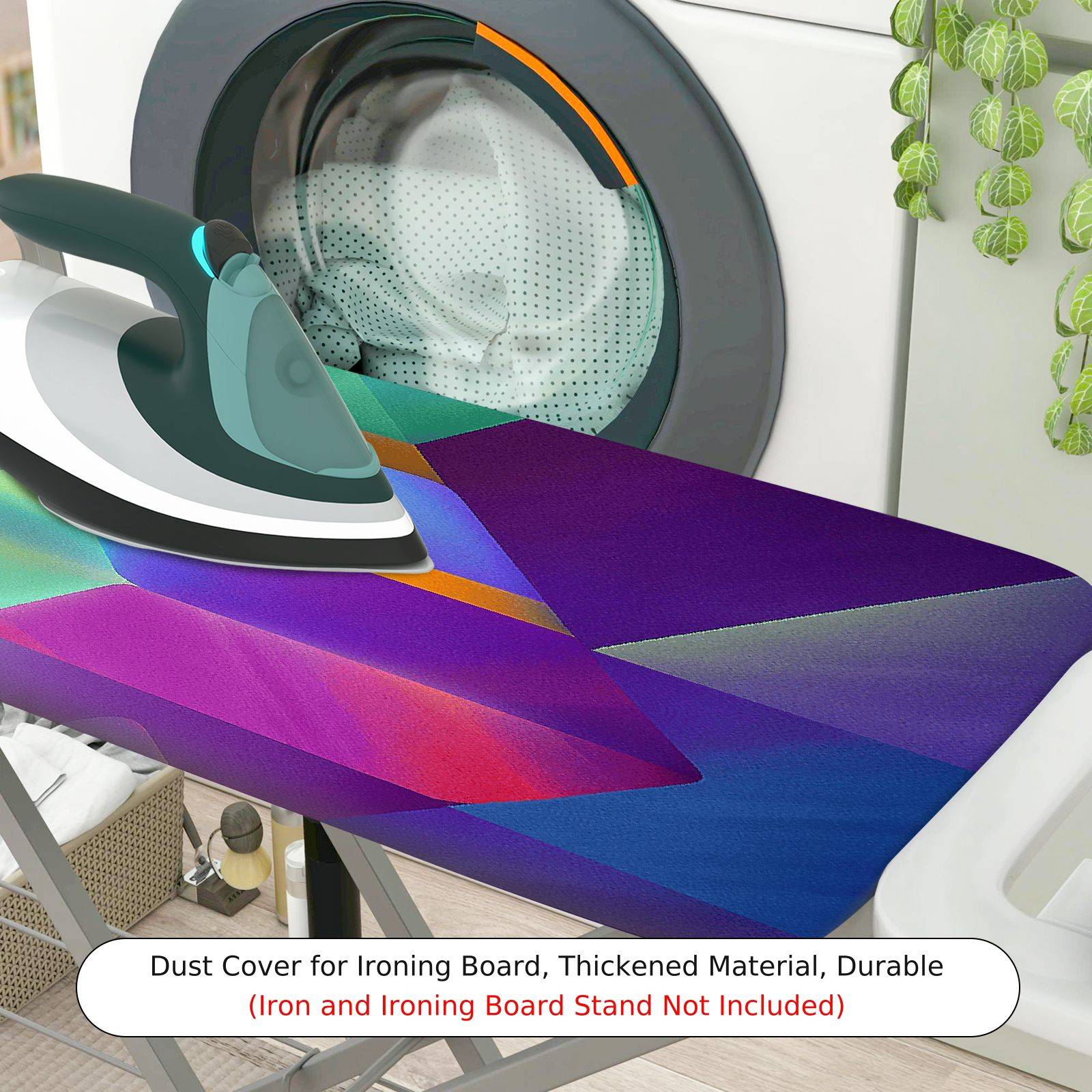 1-Piece Colorful Geometric Abstract  Ironing Board Cover, Universal Size, Without Board