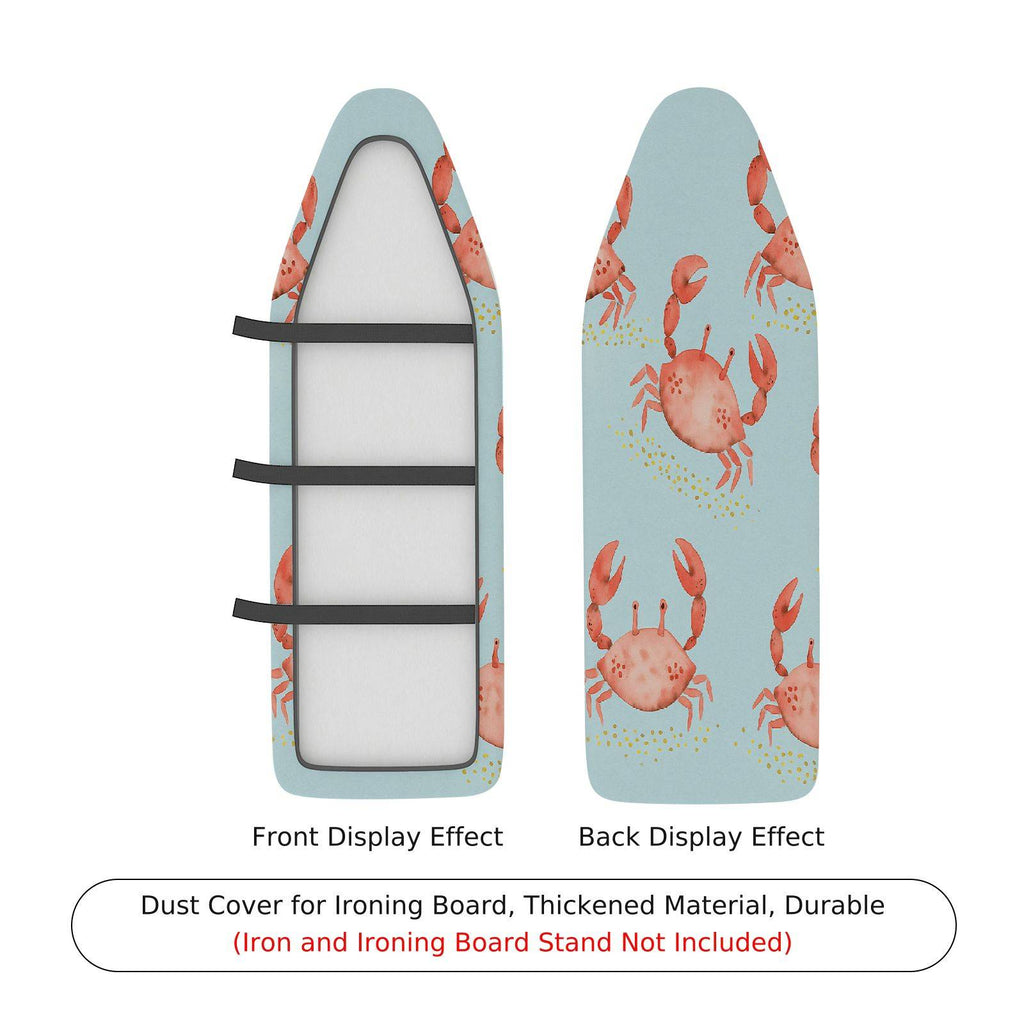 1-Piece Crab Ocean Blue  Ironing Board Cover, Universal Size, Without Board