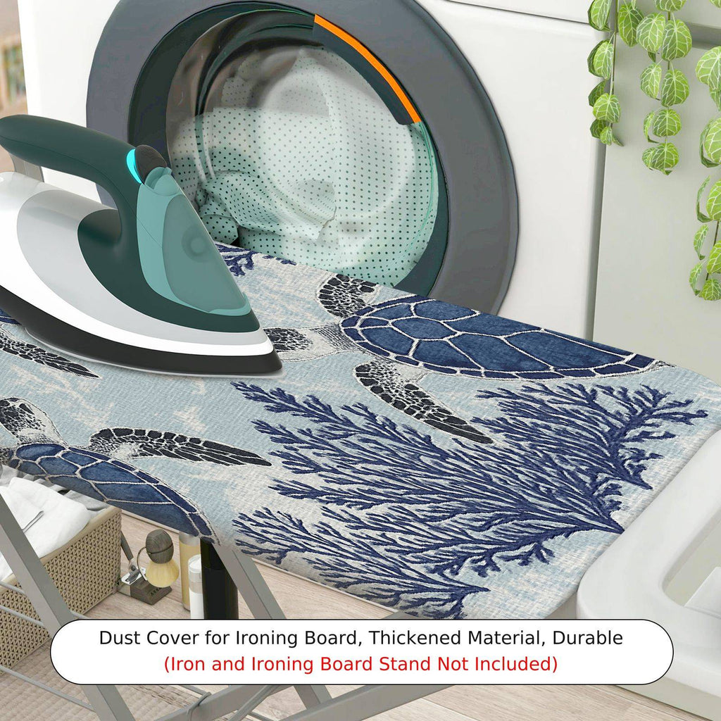 1-Piece Sea Turtle Coral Ocean  Ironing Board Cover, Universal Size, Without Board