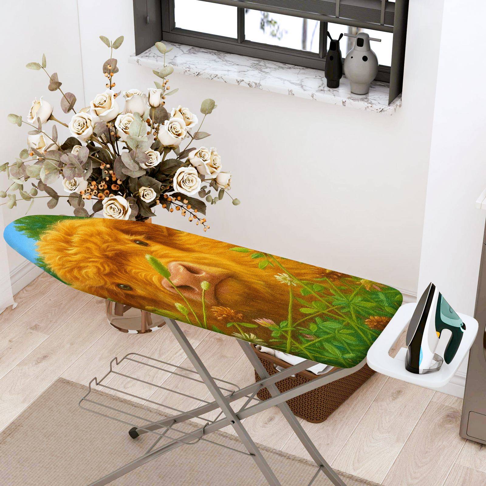1-Piece Animal Nature Art  Ironing Board Cover, Universal Size, Without Board