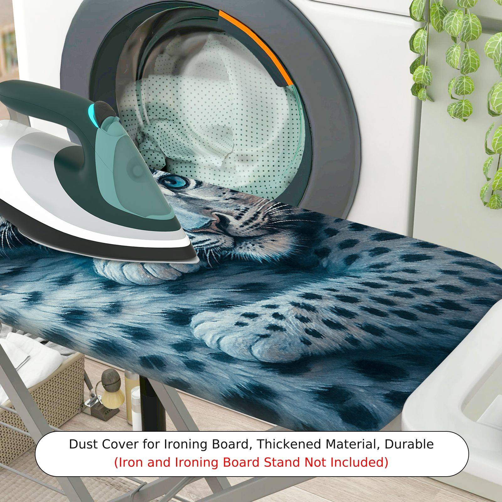 1-Piece Snow leopard Wildlife Animal Nature  Ironing Board Cover, Universal Size, Without Board