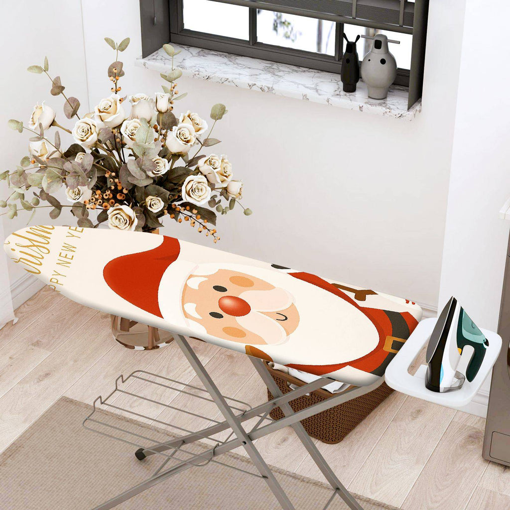 1-Piece Christmas Santa HappyNewYear  Ironing Board Cover, Universal Size, Without Board