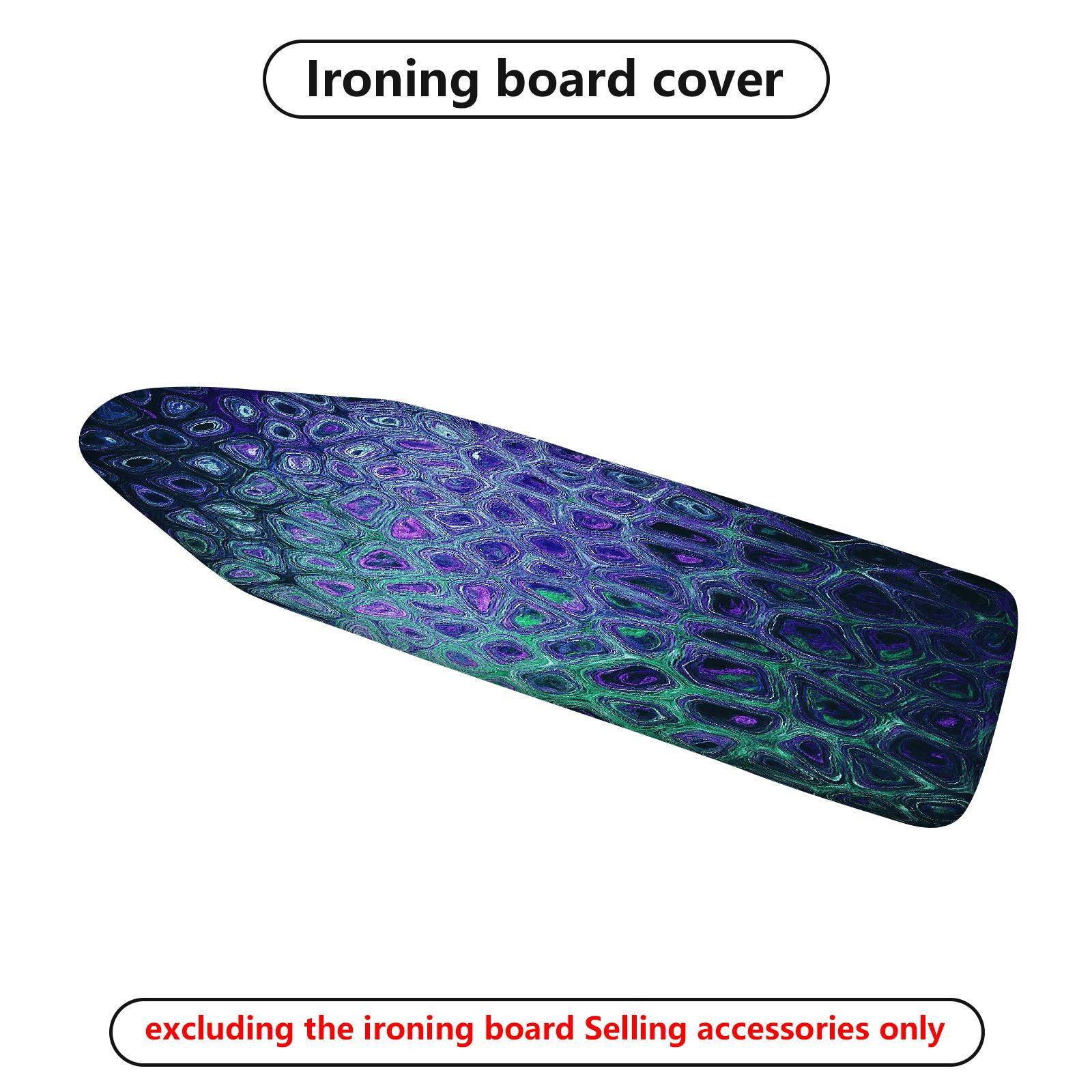 1-Piece Peacock Feather Abstract Pattern Colorful  Ironing Board Cover, Universal Size, Without Board