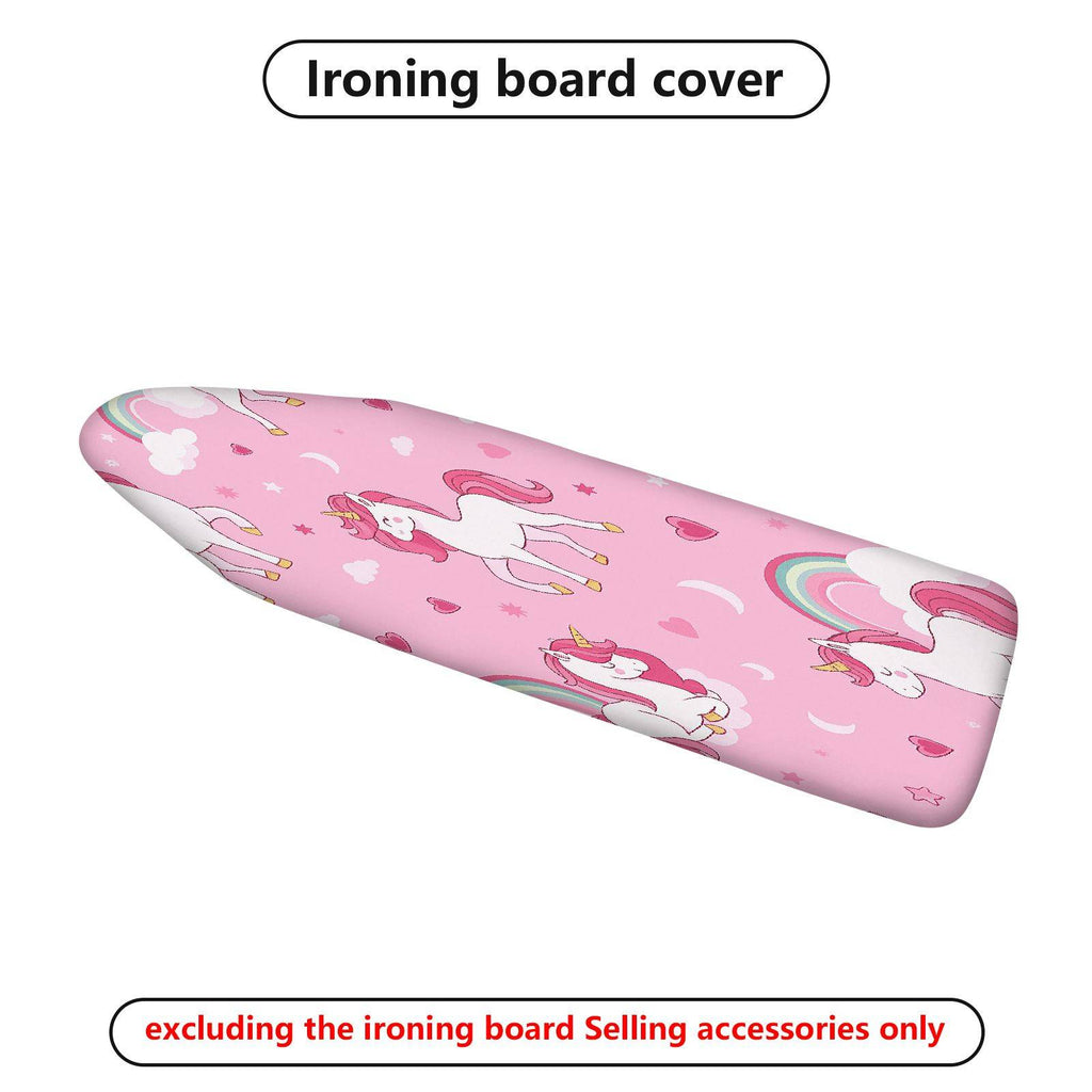 1-Piece Unicorn Pink Rainbow  Ironing Board Cover, Universal Size, Without Board