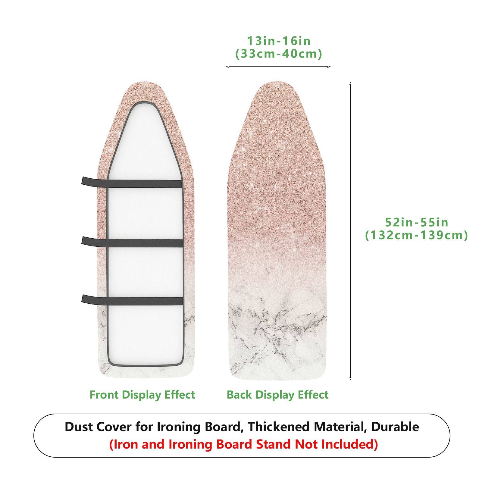 1-Piece Marble Pink White Gradient  Ironing Board Cover, Universal Size, Without Board