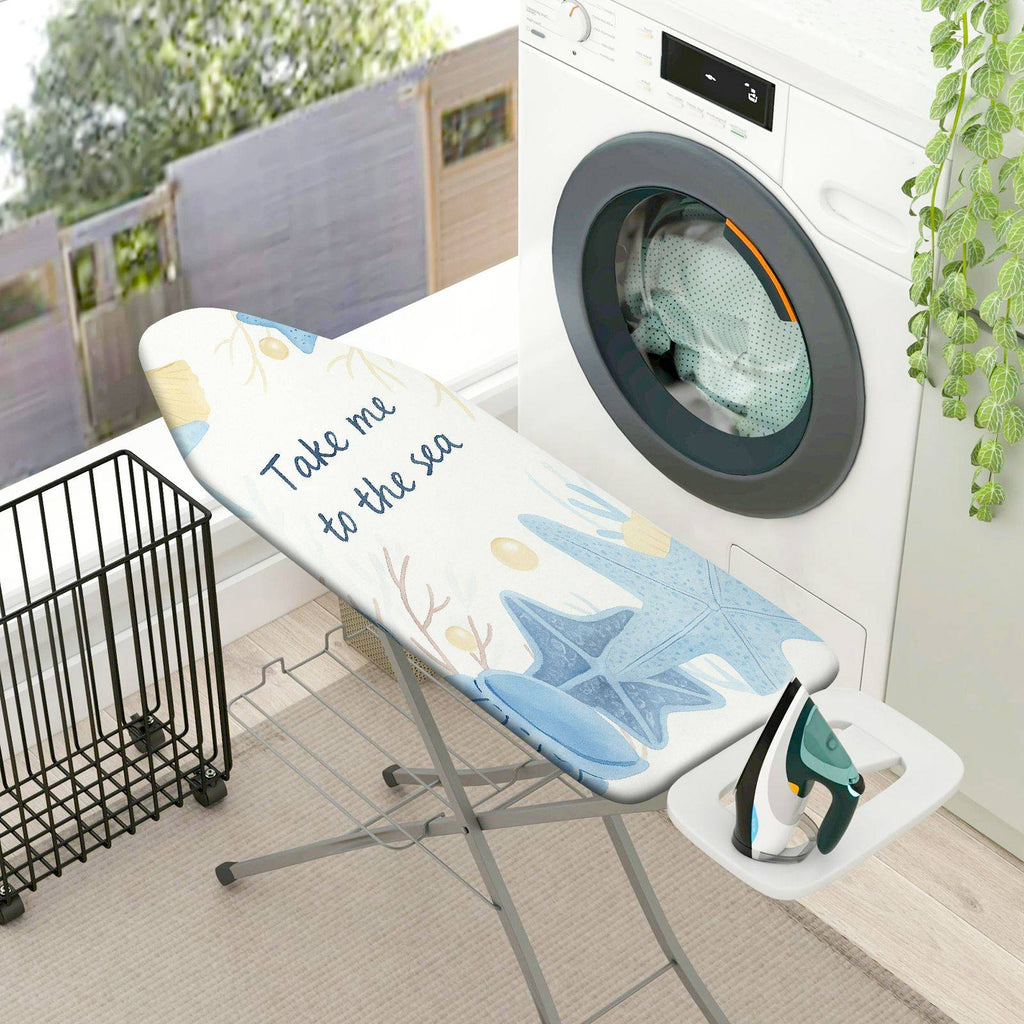 1-Piece Ocean Starfish Shell  Ironing Board Cover, Universal Size, Without Board