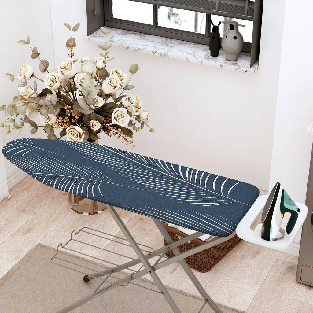 1-Piece Abstract Leaf Pattern Navy  Ironing Board Cover, Universal Size, Without Board