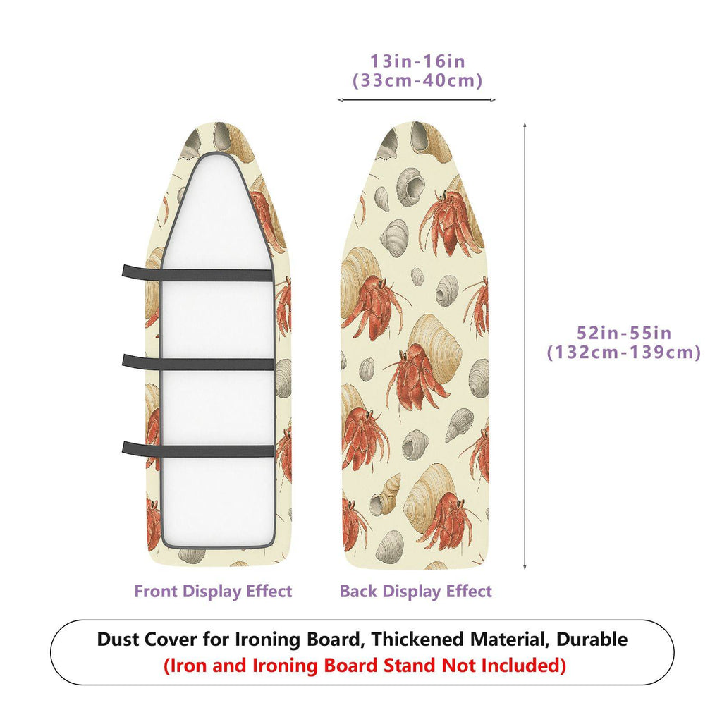 1-Piece Crab Seashell Ocean  Ironing Board Cover, Universal Size, Without Board