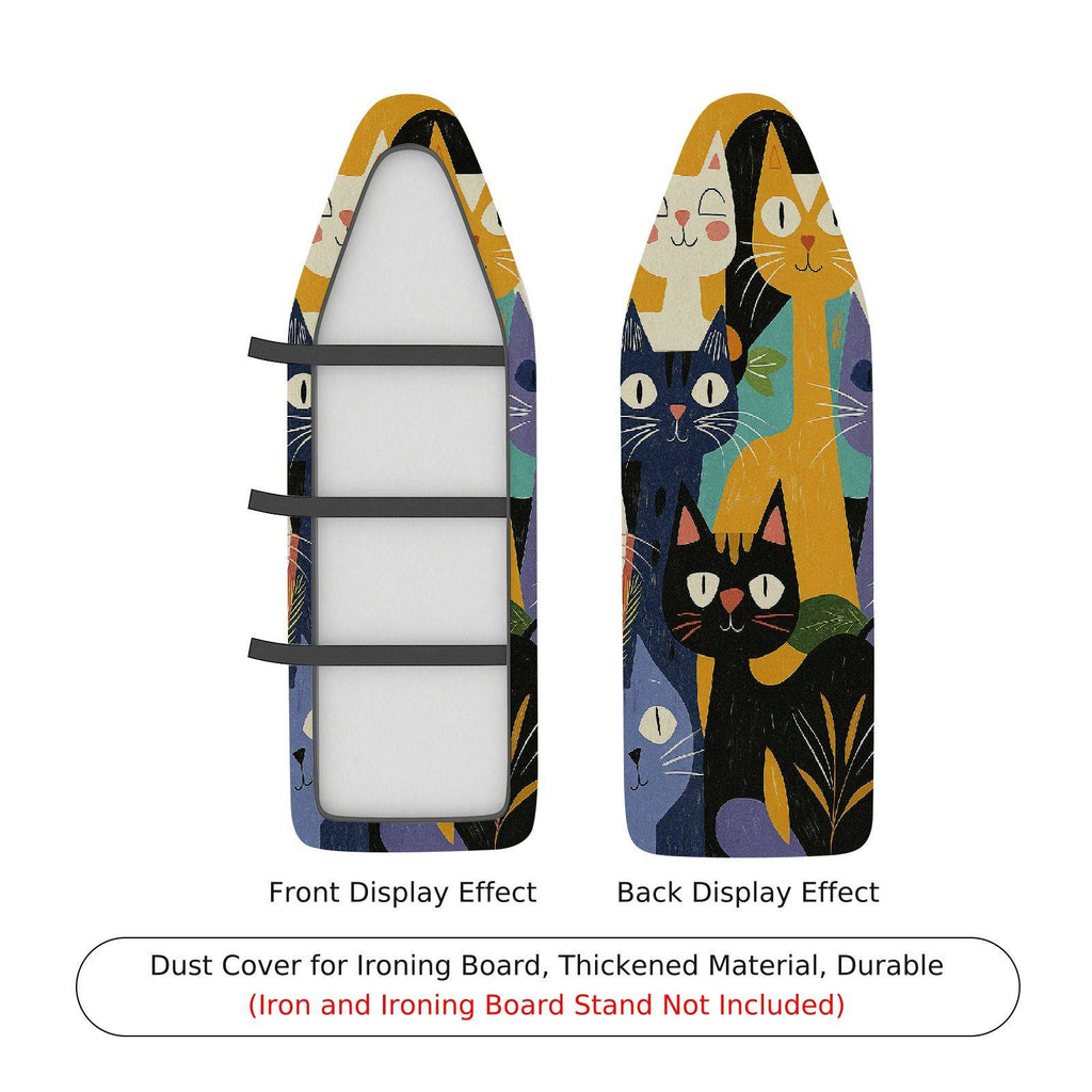 1-Piece colorful abstract cat pattern  Ironing Board Cover, Universal Size, Without Board