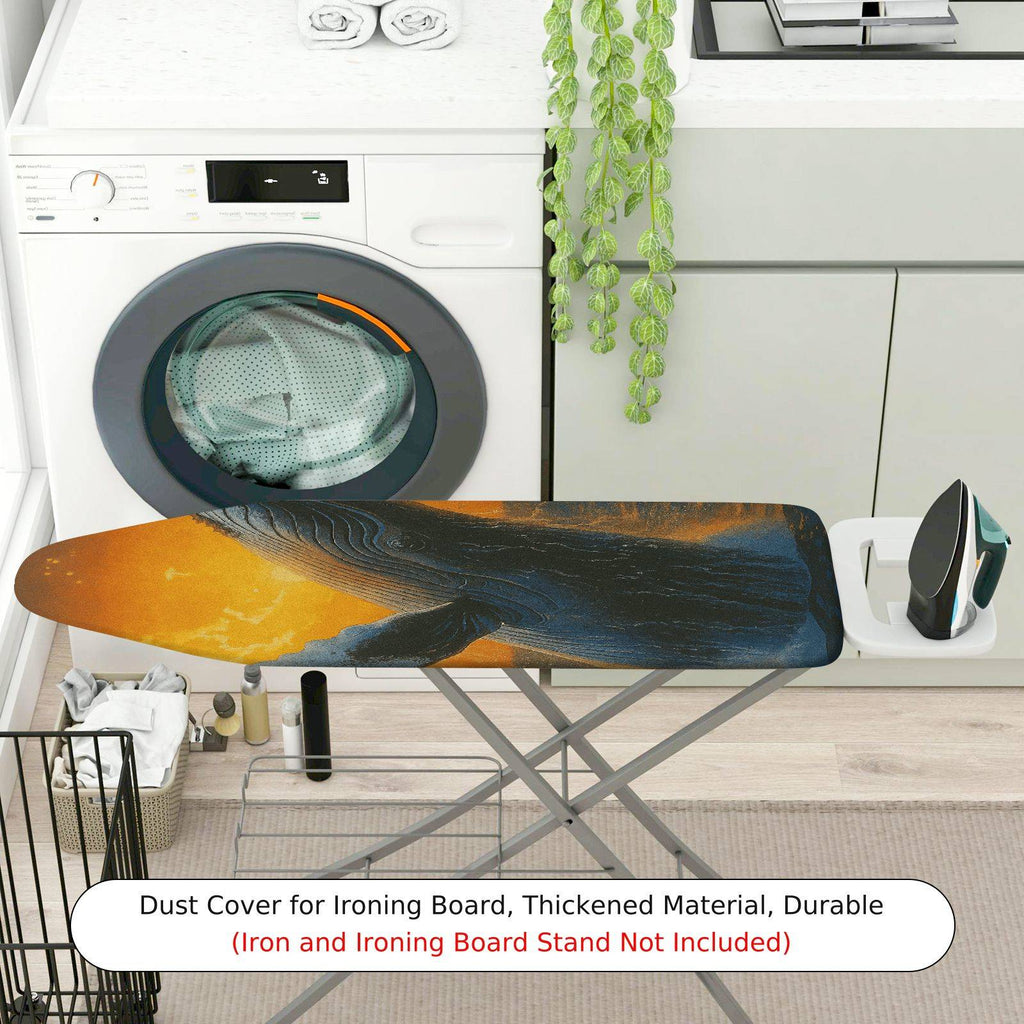 1-Piece Whale Ocean Sunset  Ironing Board Cover, Universal Size, Without Board