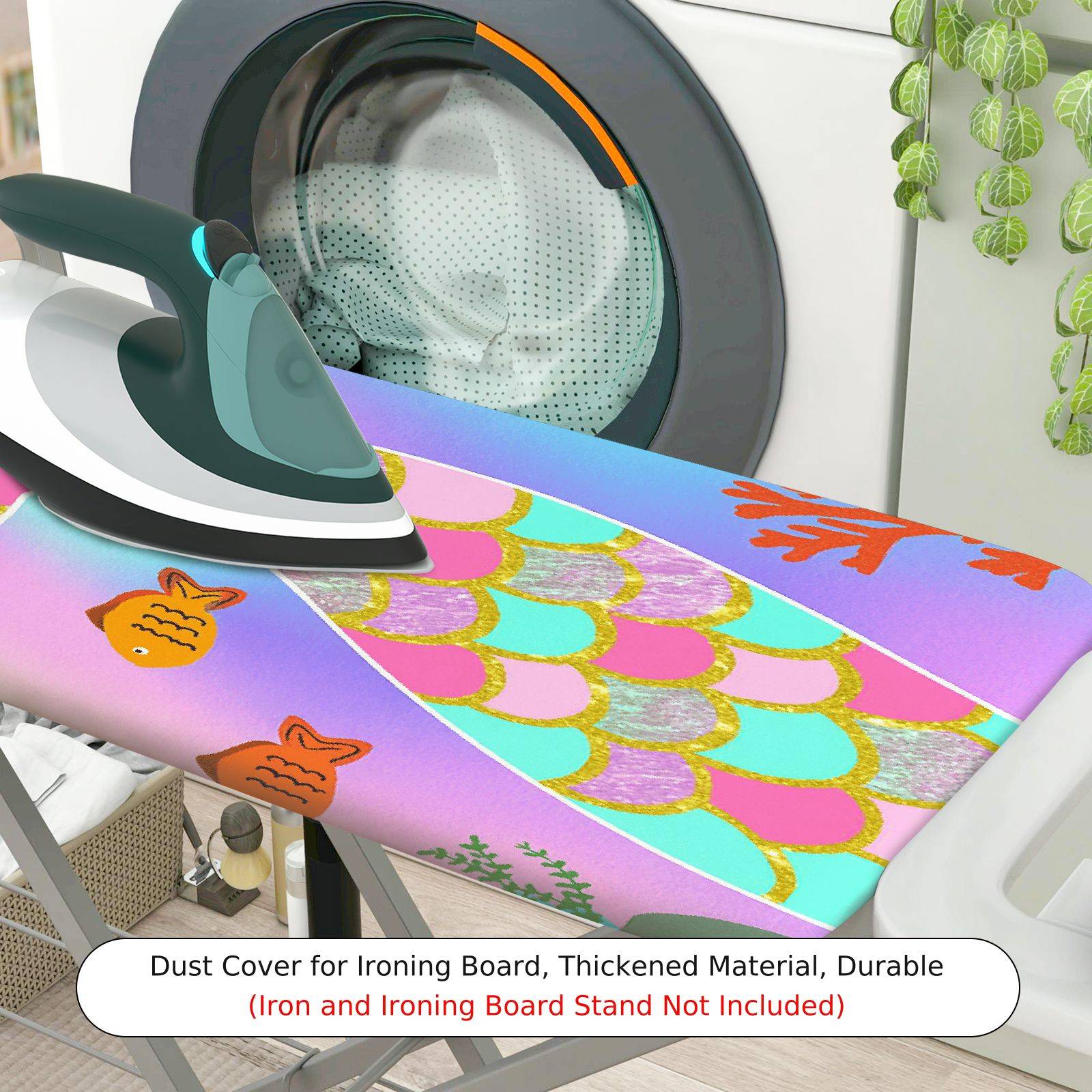 1-Piece Ocean Fantasy Colorful  Ironing Board Cover, Universal Size, Without Board