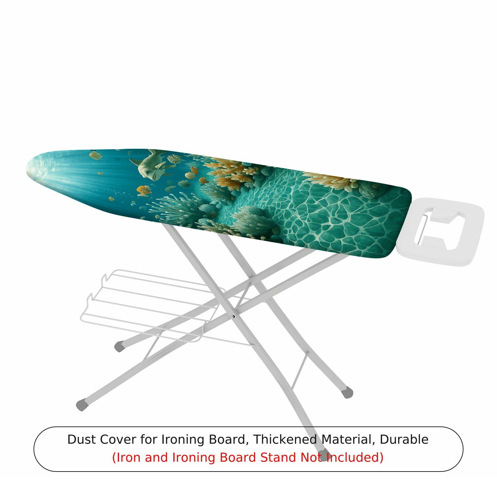 1-Piece Ocean Coral Fish  Ironing Board Cover, Universal Size, Without Board