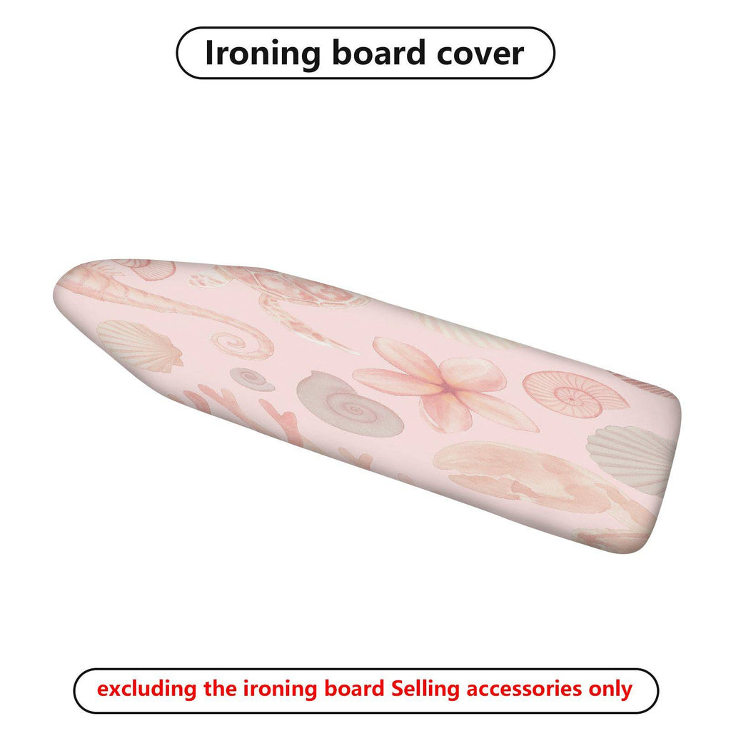 1-Piece Floral Seashell Pink  Ironing Board Cover, Universal Size, Without Board
