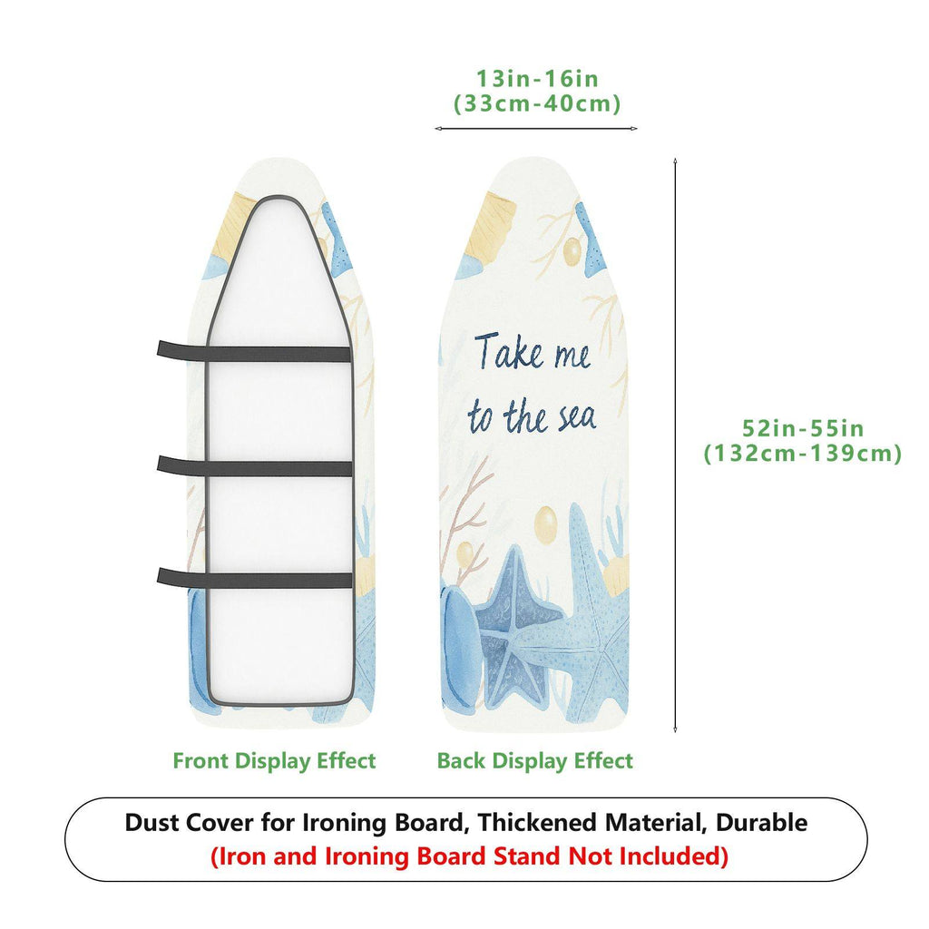 1-Piece Ocean Starfish Shell  Ironing Board Cover, Universal Size, Without Board