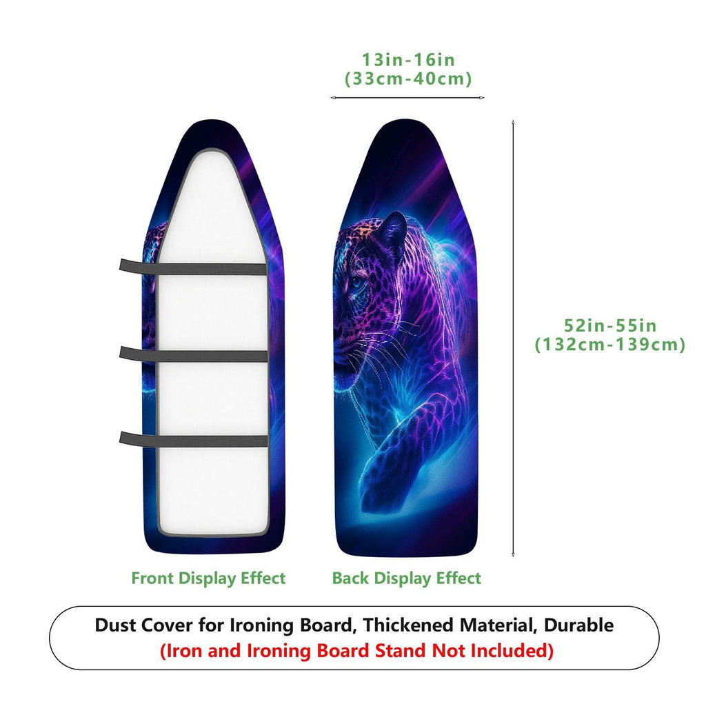 1-Piece Leopard Purple Blue Animal Art  Ironing Board Cover, Universal Size, Without Board