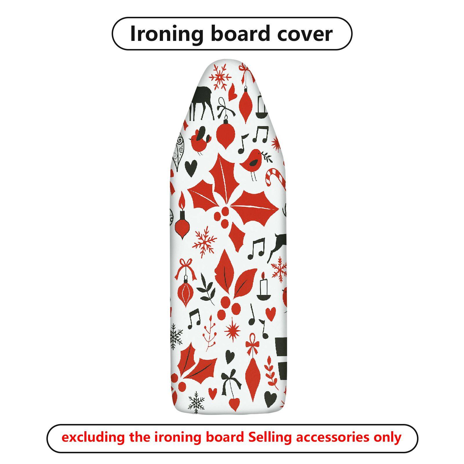 1-Piece Christmas Reindeer Music  Ironing Board Cover, Universal Size, Without Board