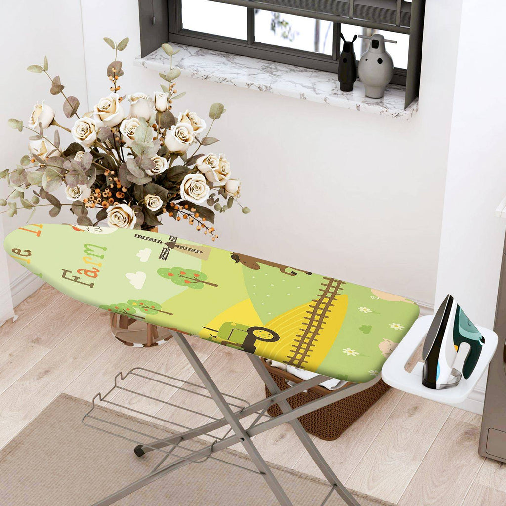 1-Piece Farm Tractor Animal  Ironing Board Cover, Universal Size, Without Board