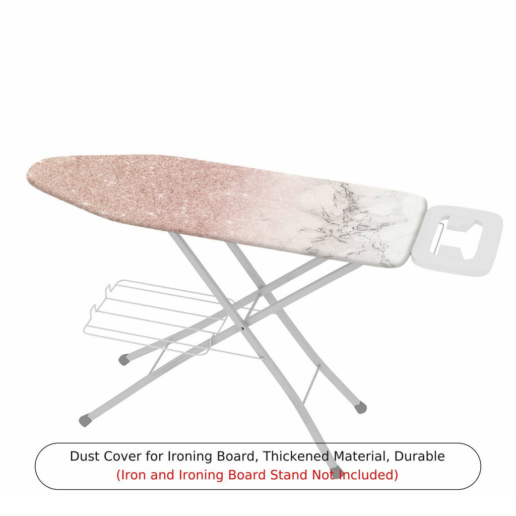 1-Piece Marble Pink White Gradient  Ironing Board Cover, Universal Size, Without Board