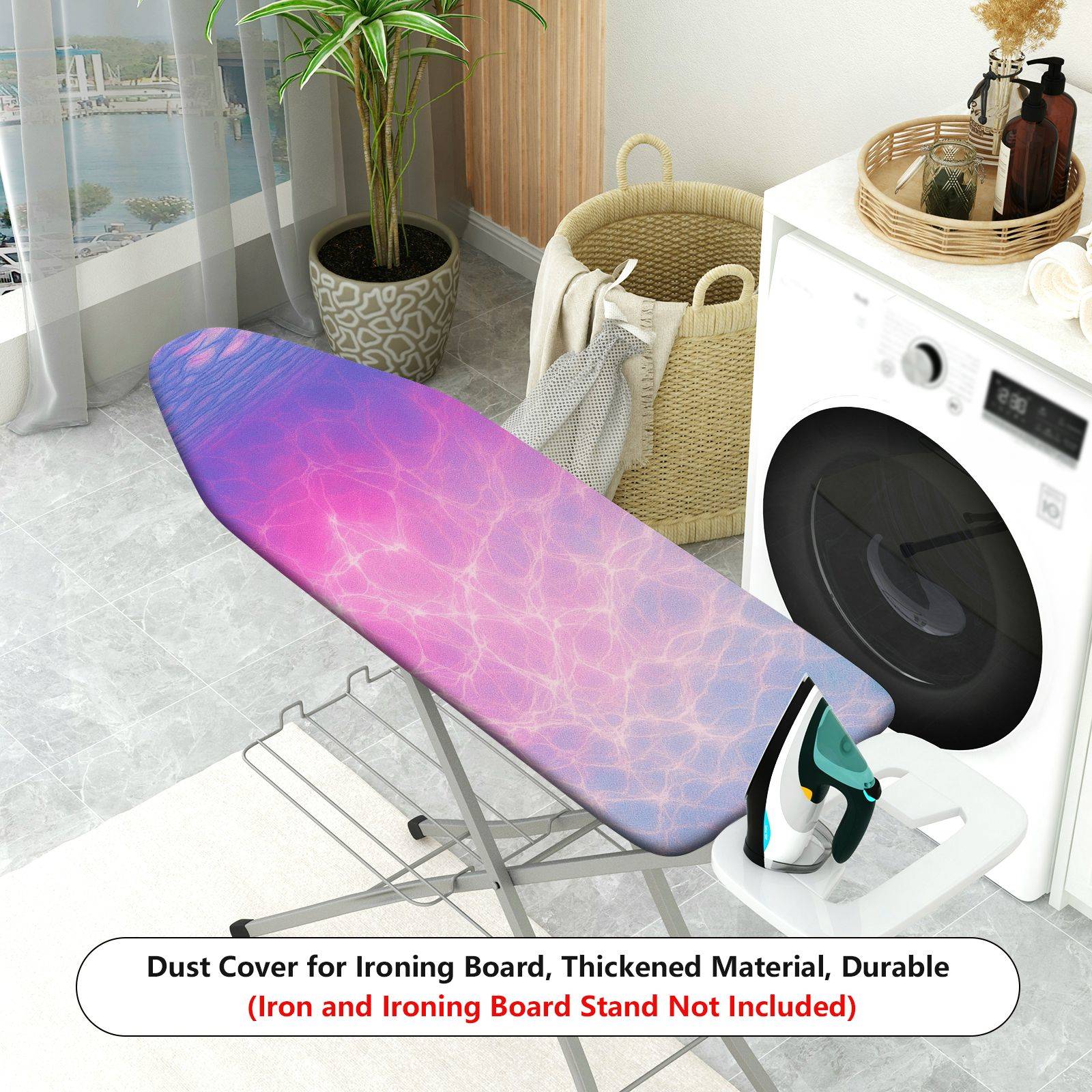1-Piece Gradient Pastel Ocean  Ironing Board Cover, Universal Size, Without Board
