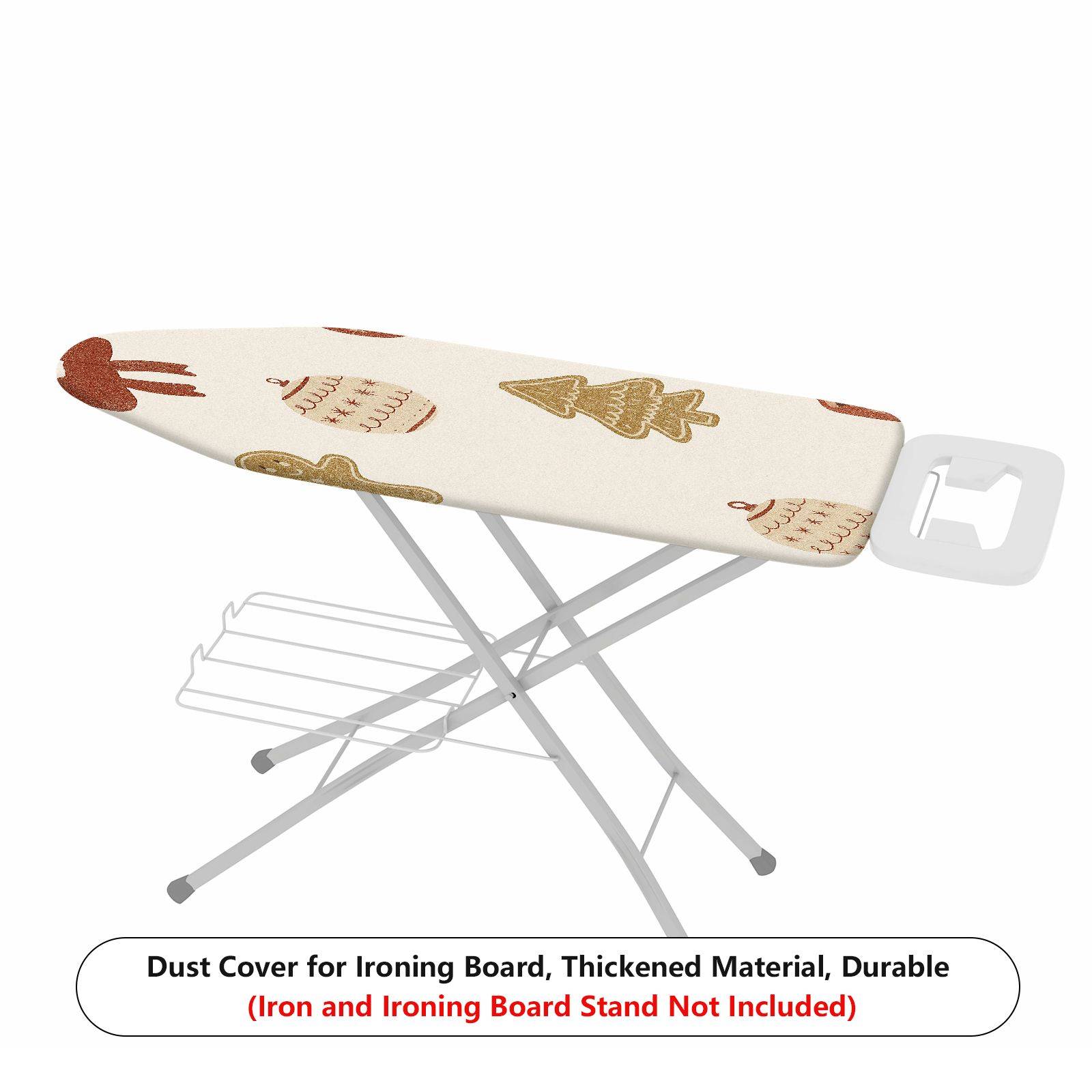 1-Piece Christmas Gingerbread Ornament  Ironing Board Cover, Universal Size, Without Board