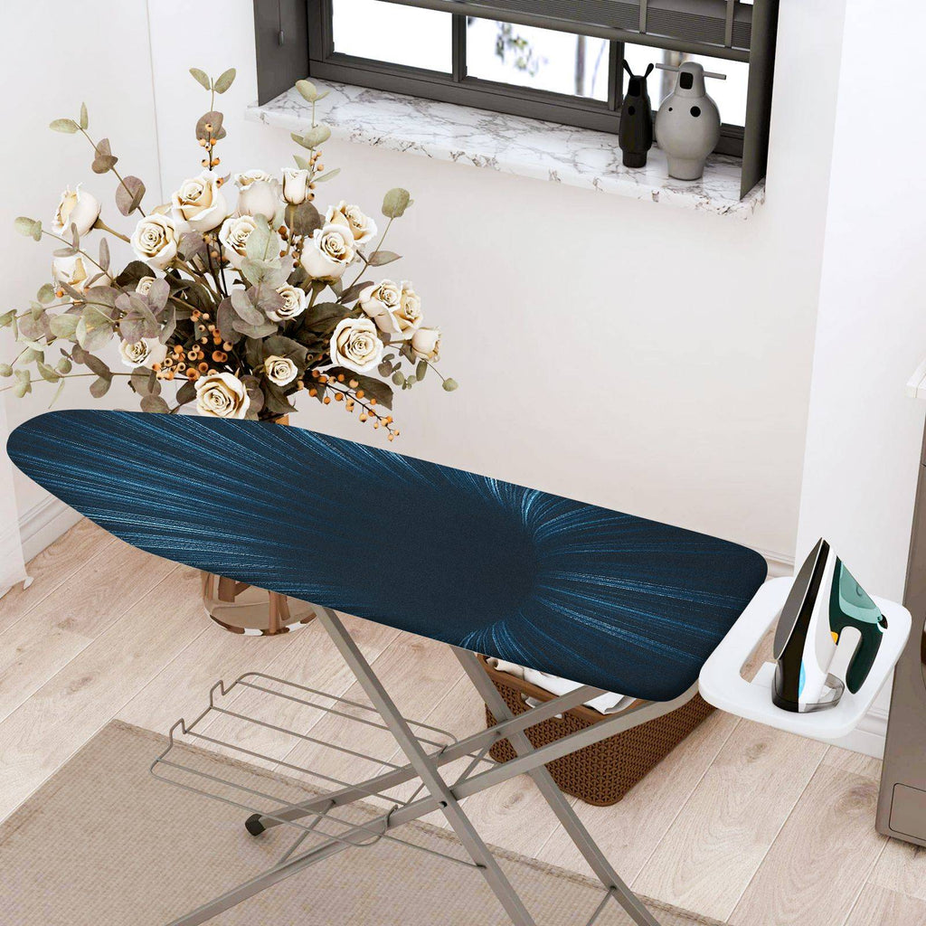 1-Piece Abstract Blue Minimalist  Ironing Board Cover, Universal Size, Without Board