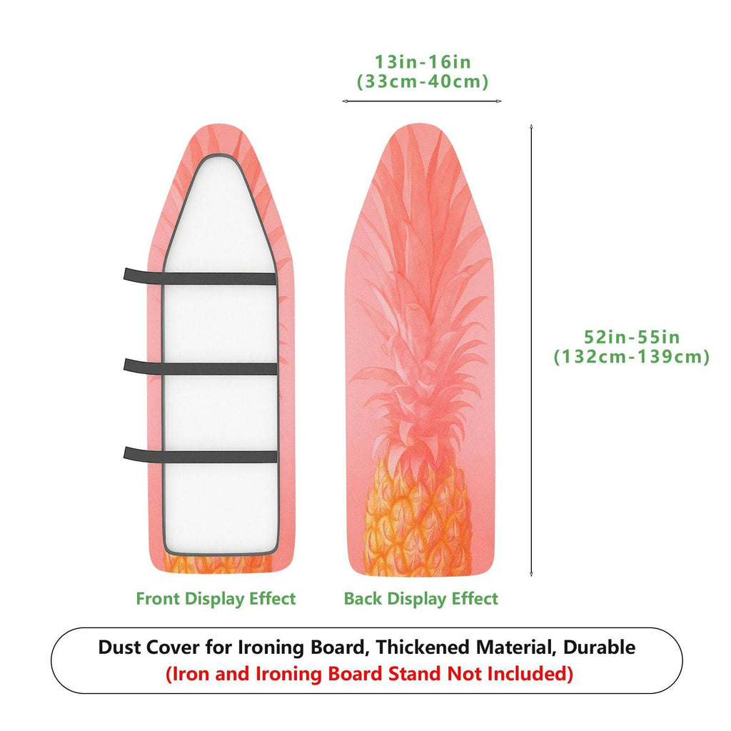 1-Piece Tropical Pineapple Pink  Ironing Board Cover, Universal Size, Without Board